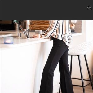 Betabrand Bootcut Yoga Pants Black Large Petite